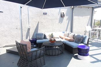 Rooftop lounge with bbq