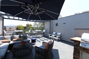 Rooftop lounge with bbq