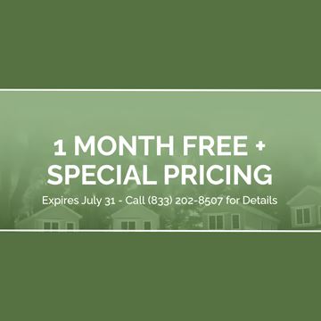 Newark apartment for rent - A promotional image offering a free month and special pricing.