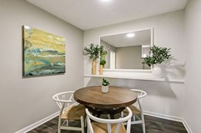 Jacksonville apartment for rent - a dining room with a table and chairs and a mirror at Timberwalk at Mandarin Apartment Homes, Florida, 32257