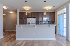 Marlton apartment for rent - a kitchen with a counter top in a living room