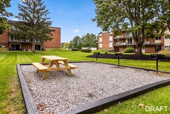 Picnic area with bbq grills