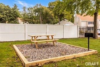 Outdoor picnic area with bbq grills
