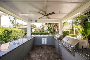 A large outdoor kitchen