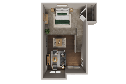 Floor plan for 2 beds, 2 baths, 1410 sqft