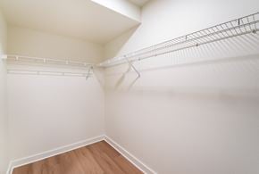 Seattle apartment for rent - the preserve at ballantyne commons spacious walk in closet with shelves and wood floor