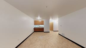 Bellingham apartment for rent - A long hallway with a door at the end.