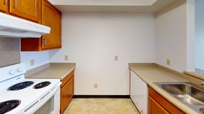 Ferndale apartment for rent - a kitchen with a stove and a sink