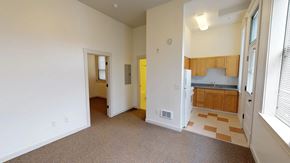 Bellingham apartment for rent - a view of a kitchen and a living room in an empty house