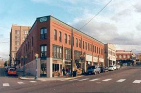 Bellingham apartment for rent - a large brick building on the corner of a street