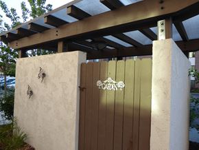 Kennewick apartment for rent - the gate to the gazebo has a sign on it that says garden