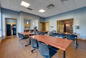 Kirkland apartment for rent - A conference room with a long table and chairs.
