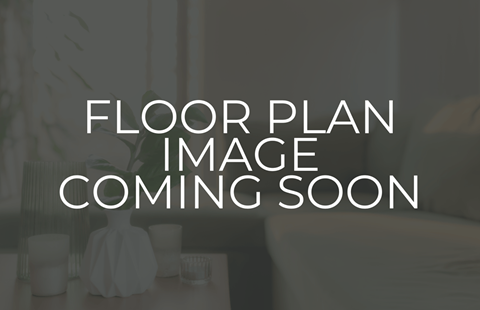 Floor plan for 1 bed, 1 bath, 637 sqft