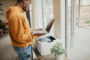 Davis apartment for rent - A resident uses the printing station at Sundance.