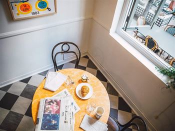 Parisian-style dining areas