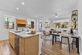 Phoenix apartment for rent - a living room with a kitchen and a dining room