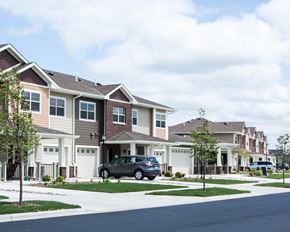 Northfield townhouse for rent - a row of houses on a street