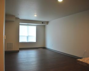 Elk River apartment for rent - an empty living room with wood floors and a window
