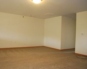 Mankato apartment for rent - an empty living room with white walls and a carpet