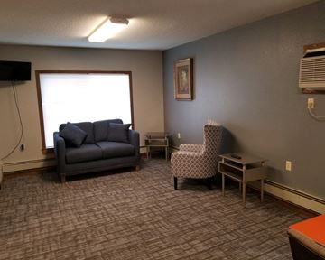 Cannon Falls apartment for rent - a living room with a couch and two chairs