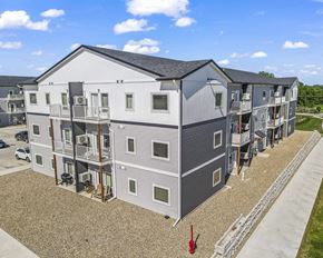 Luverne apartment for rent - an aerial view of an apartment building with balconies
