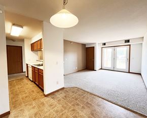 Pine Island apartment for rent - A kitchen area with a counter and cabinets is visible.