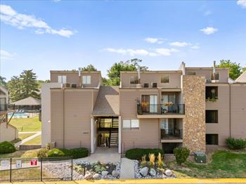 Modern apartment complex view