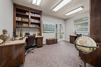 Work desk and book shelf