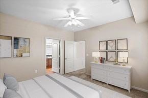 Overland Park apartment for rent - Large Bedroom with ceiling fan at Stonepost Ranch Apartments, Kansas