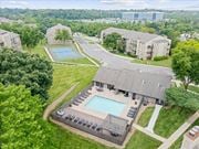Kansas City apartment for rent - Aerial view of pool at Cloverset Active Adult Apartments, Kansas City, MO