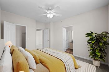 Spacious bedroom with closet