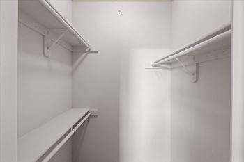 Built-in shelving in closet