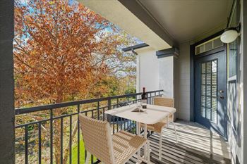 Apartment balcony with patio