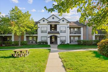 Green lawn in front