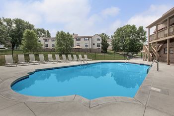 Extensive resort inspired pool deck