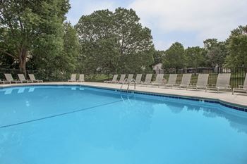 Swimming pool with lounge chairs