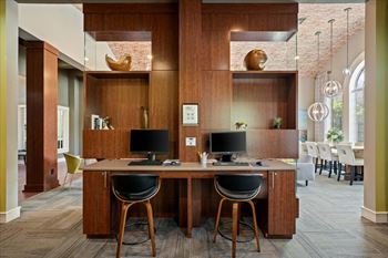 Business center with 2 computers & printer