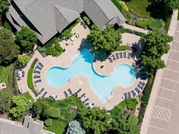 Shimmering swimming pool with wi-fi access