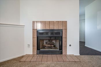 Cozy apartment fireplace
