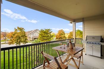 Balcony with railing
