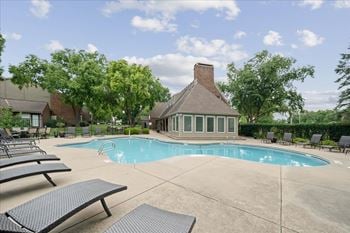 Shimmering swimming pool