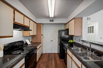 Functional kitchen layout at stonebriar apartments