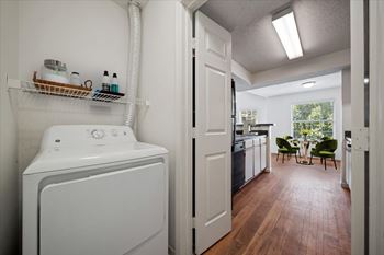 In-home laundry area at stonebriar apartments