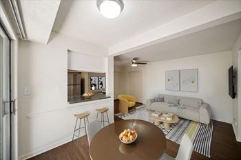 Dining area with breakfast bar
