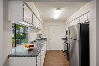 Updated kitchen with white cabinetry