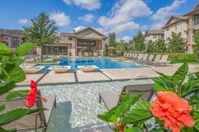 Lewisville apartment for rent - Flowers by the pool at Ovation at Lewisville, Lewisville