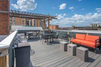 Rooftop deck overlooking thomas circle
