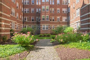 Professionally landscaped outdoor pocket gardens and courtyards