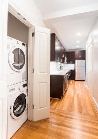 Washer and dryer in select apartments
