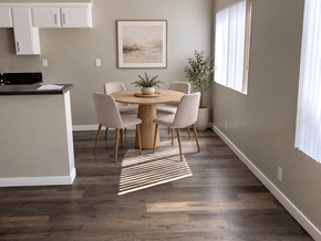 Long Beach apartment for rent - A dining room with a table set for four.